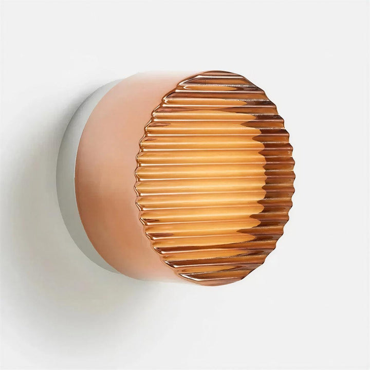 Modern Wall Sconce Light With Grated Design And Ambient Glow