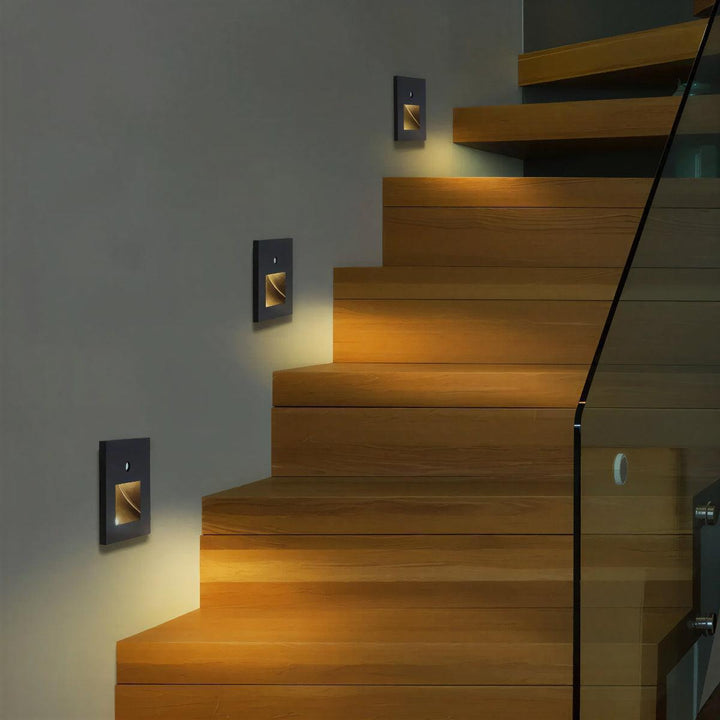 Motion Activated Sensor Light For Indoor Stairway And Hallway Lighting