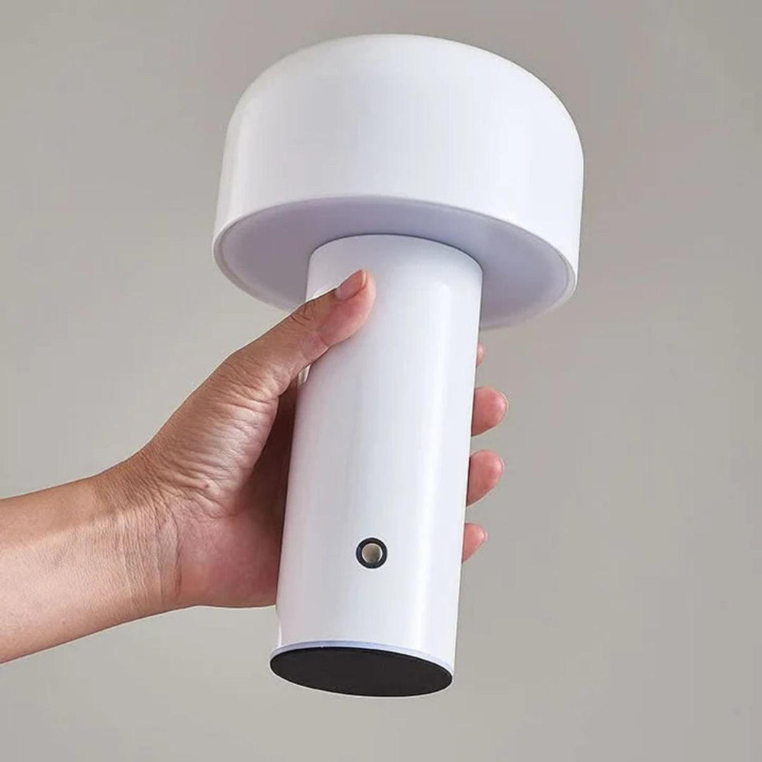 Mushroom Table Lamp With Dimmable Rechargeable Cordless Design