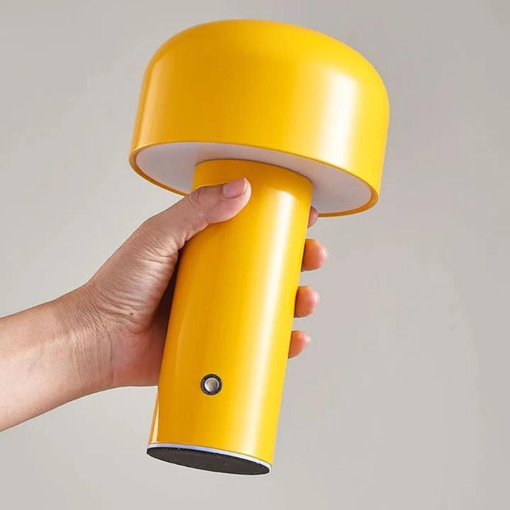 Mushroom Table Lamp With Dimmable Rechargeable Cordless Design