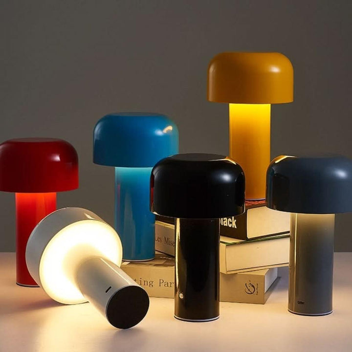 Mushroom Table Lamp With Dimmable Rechargeable Cordless Design