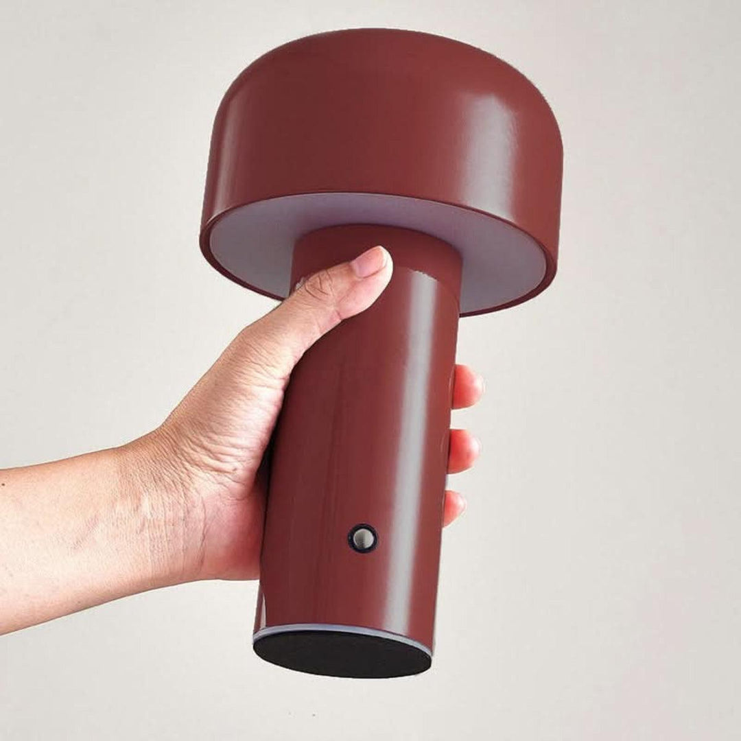 Mushroom Table Lamp With Dimmable Rechargeable Cordless Design