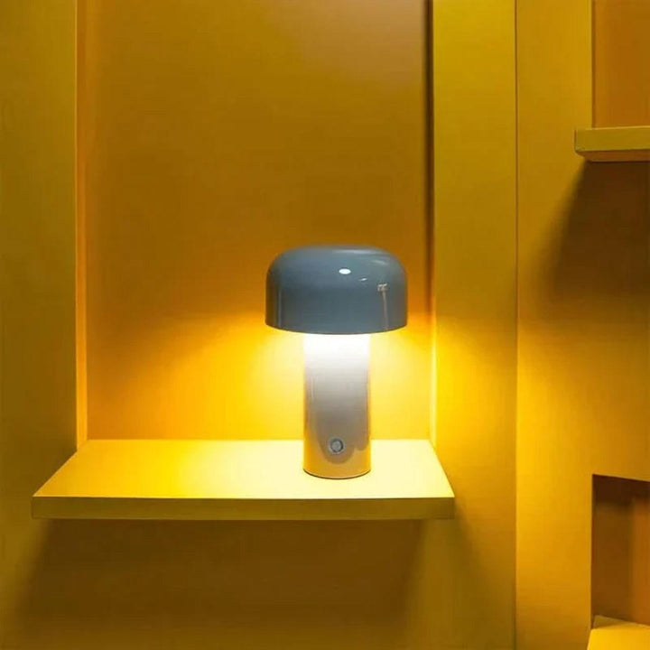 Mushroom Table Lamp With Dimmable Rechargeable Cordless Design