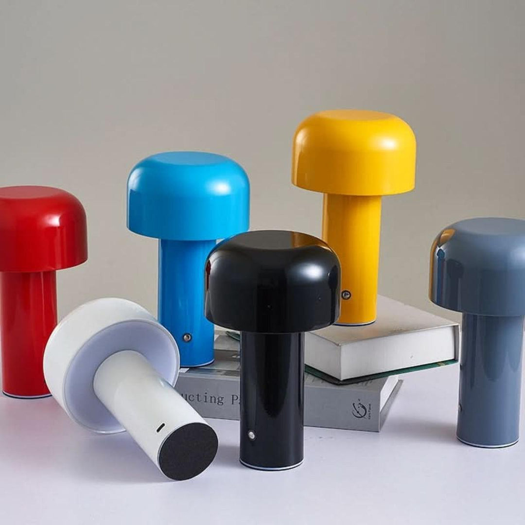 Mushroom Table Lamp With Dimmable Rechargeable Cordless Design