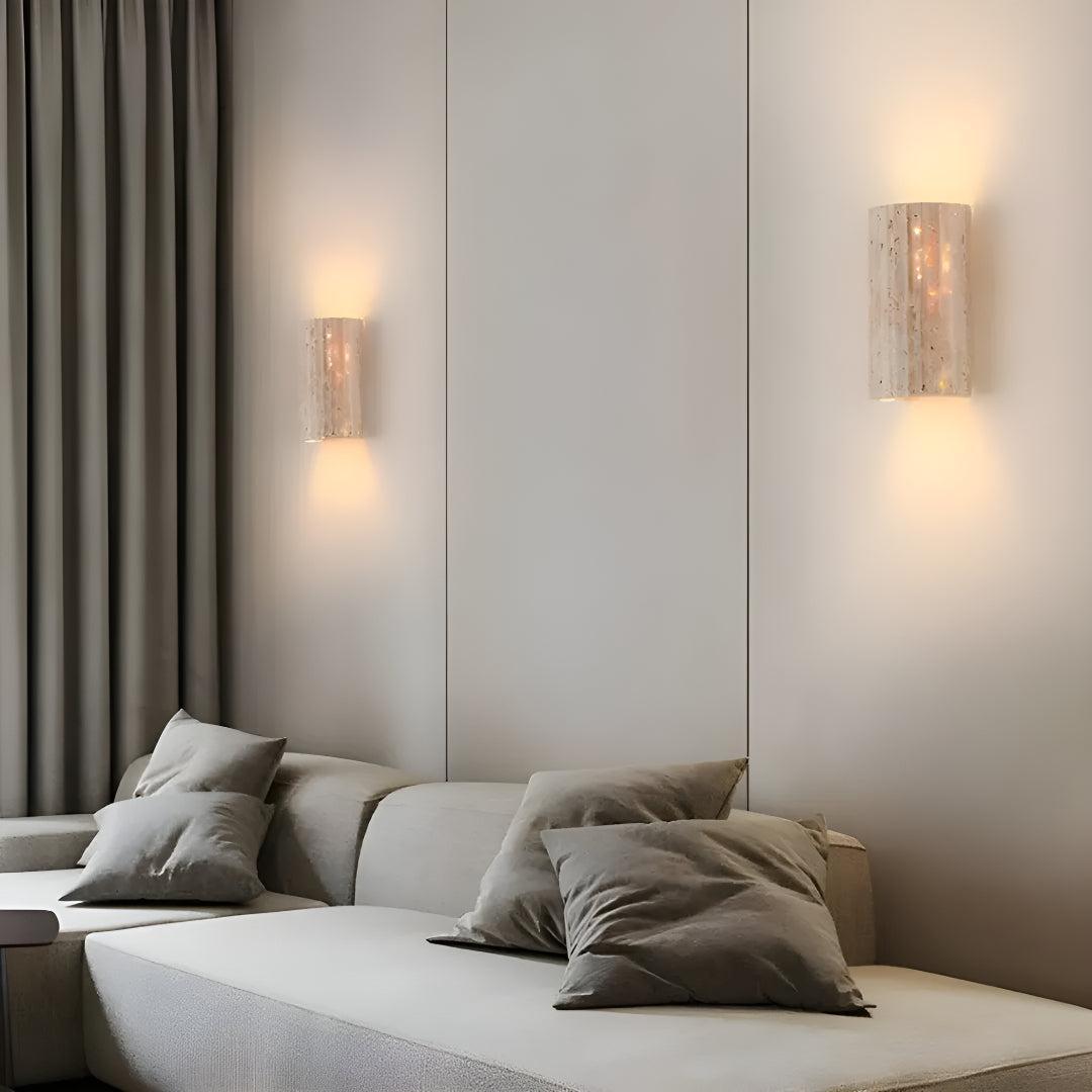 Natural Stone Indoor Wall Light With Ambient Glow