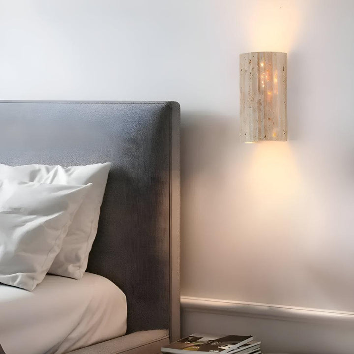 Natural Stone Indoor Wall Light With Ambient Glow