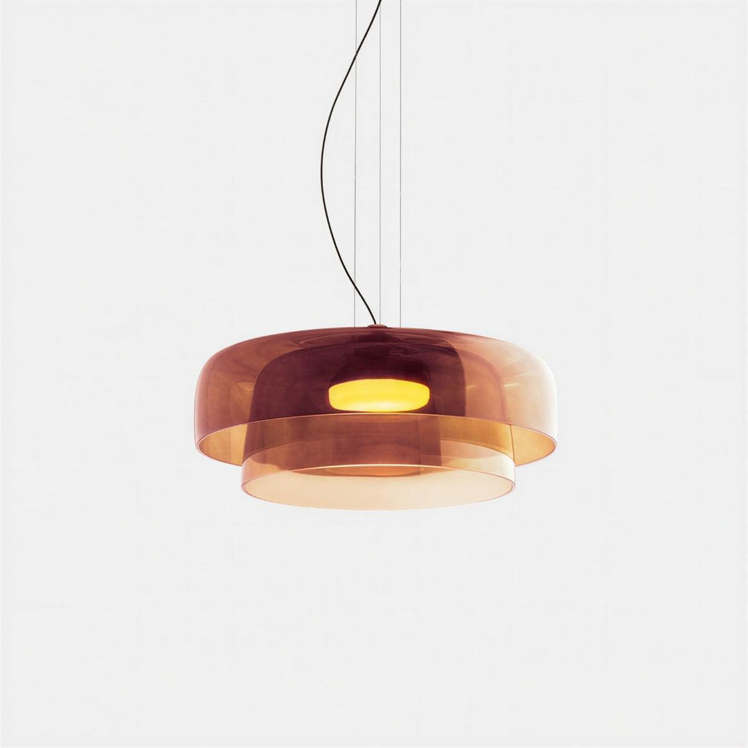 Nordic Glass Pendant Light Featuring Tiered Design