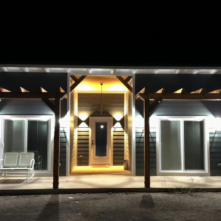 Outdoor Cube Wall Lights With Adjustable Up Down Beam