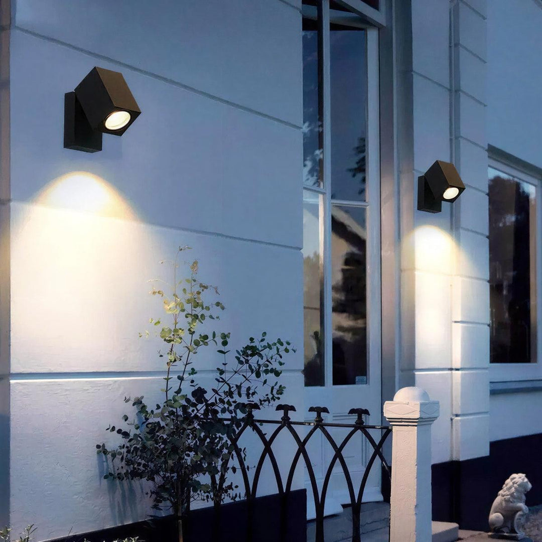Outdoor Exterior Wall Light Lamp With Adjustable Swivel LED Spotlight