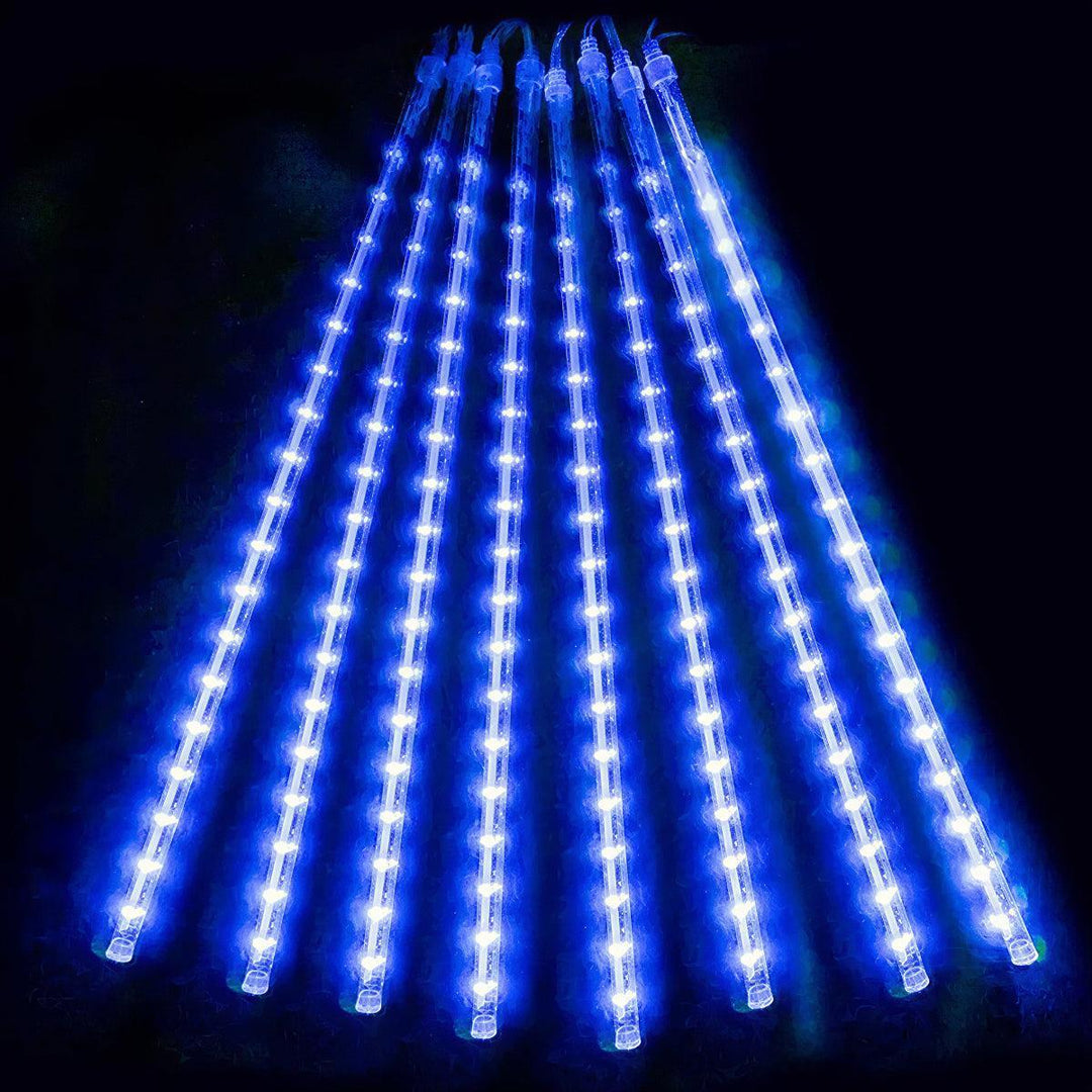 Outdoor Solar String Lights With Meteor Shower Design For Garden Trees