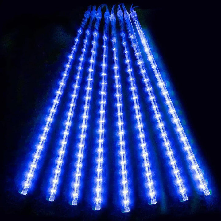 Outdoor Solar String Lights With Meteor Shower Design For Garden Trees