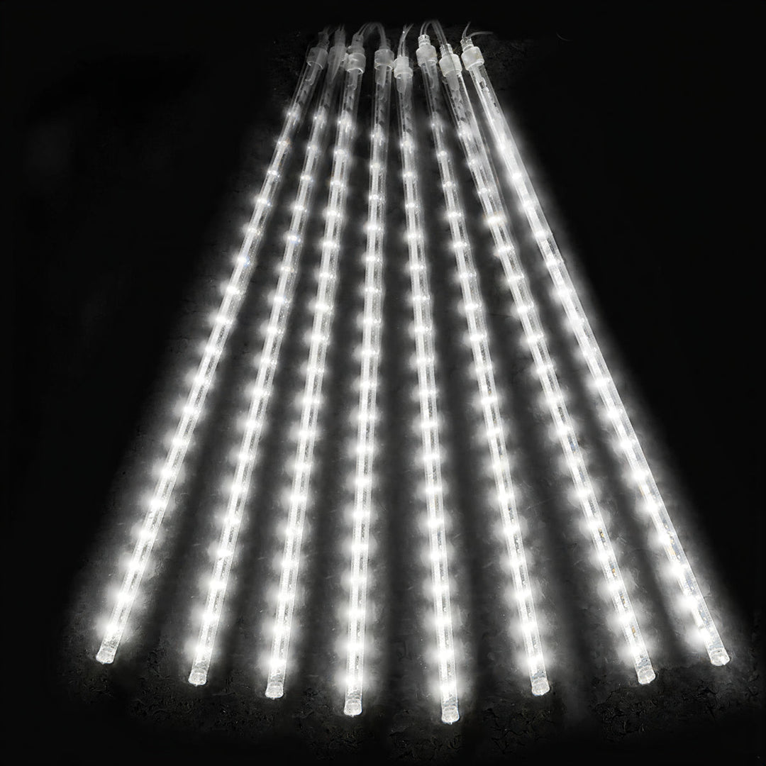 Outdoor Solar String Lights With Meteor Shower Design For Garden Trees