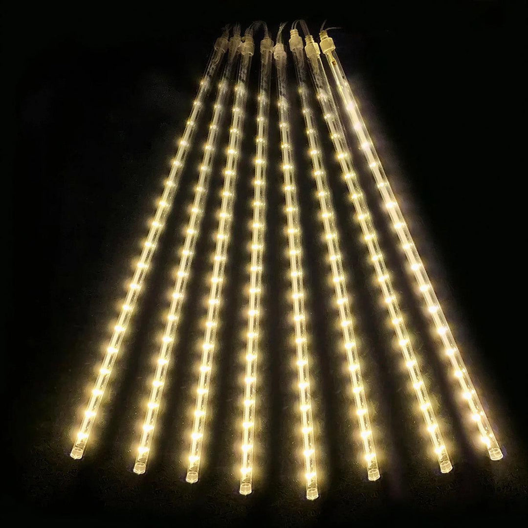 Outdoor Solar String Lights With Meteor Shower Design For Garden Trees