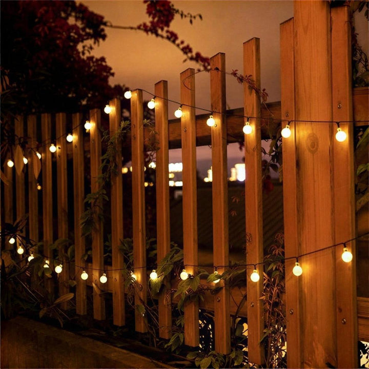 Outdoor String Solar Lights For Garden Lighting With Spherical Bulbs
