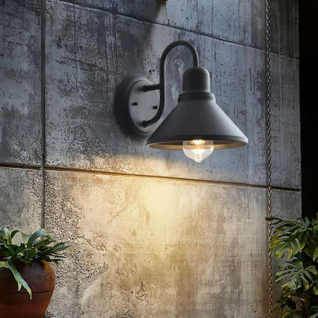 Outdoor Vintage Wall Light With Farmhouse Gooseneck Barn Design