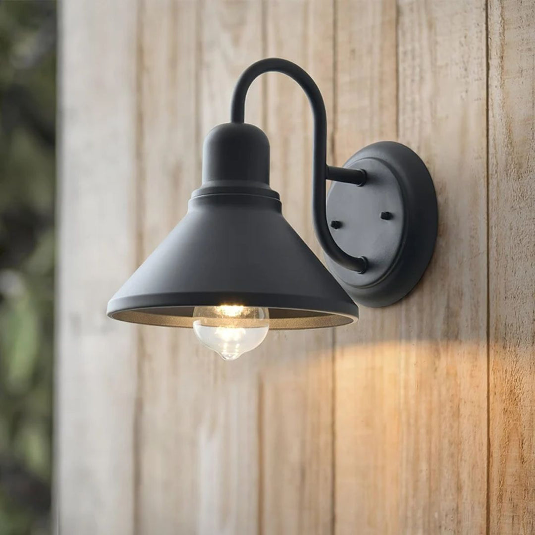 Outdoor Vintage Wall Light With Farmhouse Gooseneck Barn Design