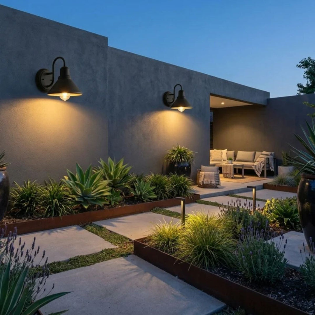 Outdoor Vintage Wall Light With Farmhouse Gooseneck Barn Design