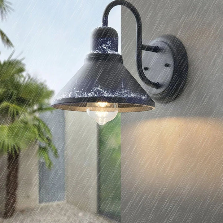 Outdoor Vintage Wall Light With Farmhouse Gooseneck Barn Design