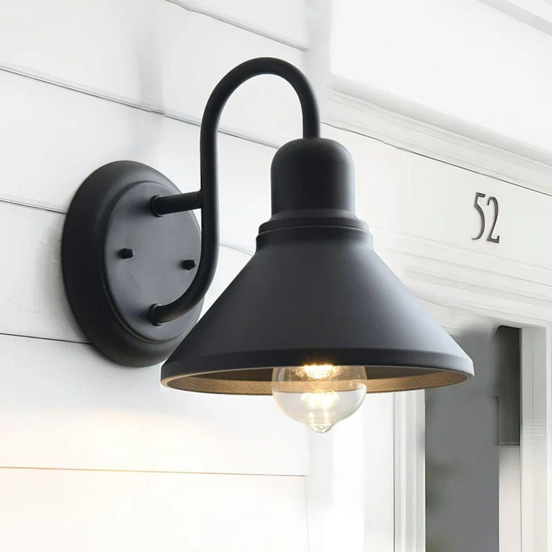 Outdoor Vintage Wall Light With Farmhouse Gooseneck Barn Design
