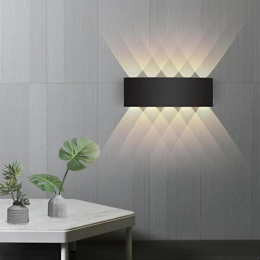 Outdoor Wall Lighting For Modern Entrances With Symmetrical Beams