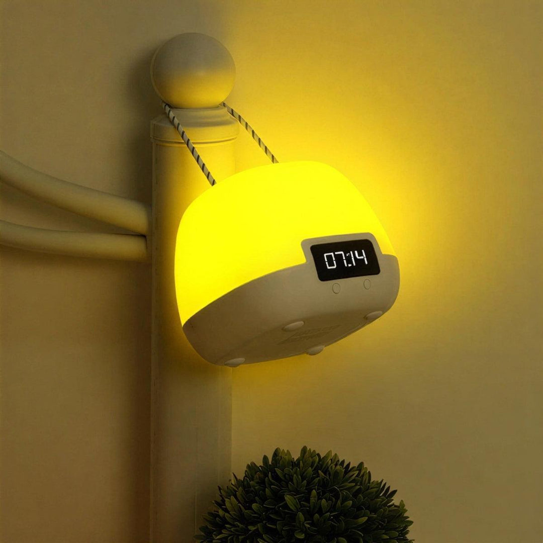 Portable Digital Sunrise Alarm Clock With Wake Up Light