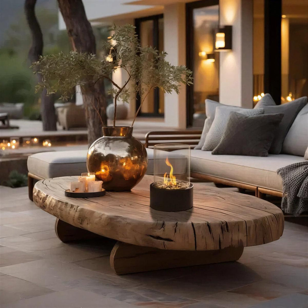 Portable Smokeless Tabletop Fire Pit With Ethanol Flame Burner For Indoor Or Outdoor Use