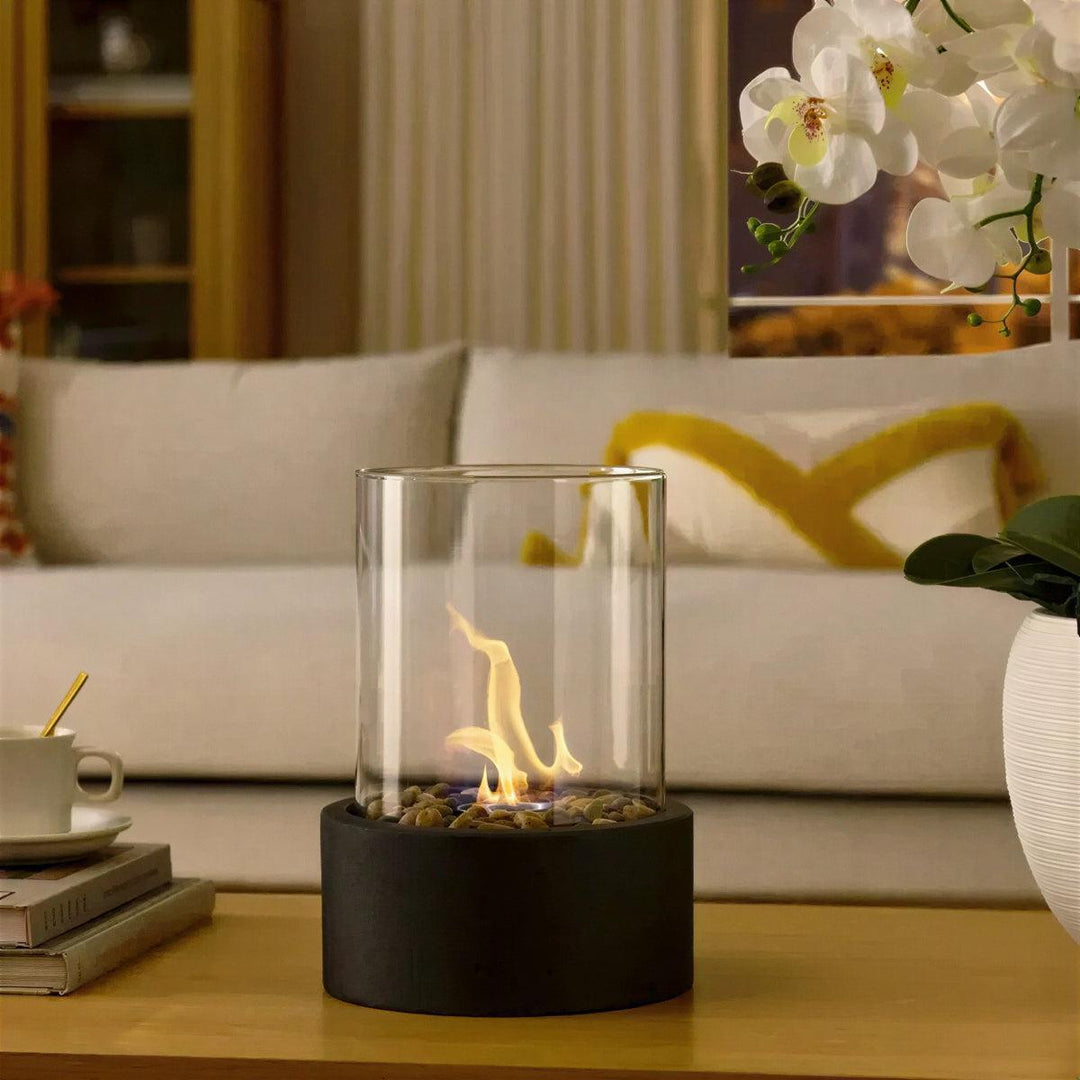 Portable Smokeless Tabletop Fire Pit With Ethanol Flame Burner For Indoor Or Outdoor Use