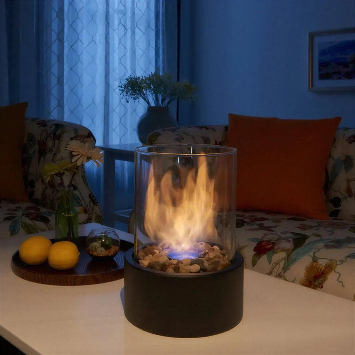 Portable Smokeless Tabletop Fire Pit With Ethanol Flame Burner For Indoor Or Outdoor Use
