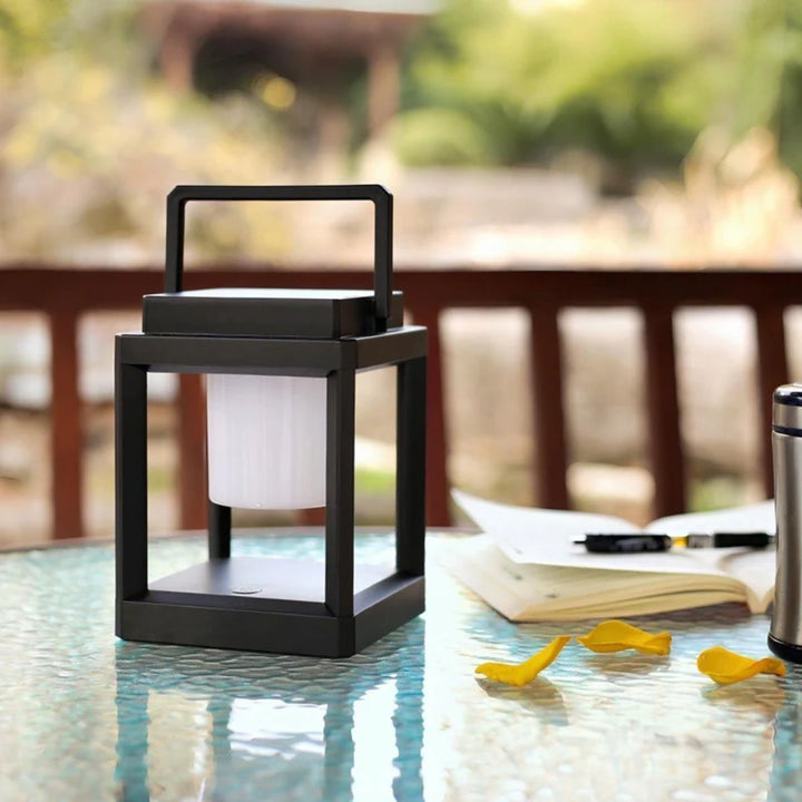 Portable Square Cube Frame Outdoor Solar Lantern