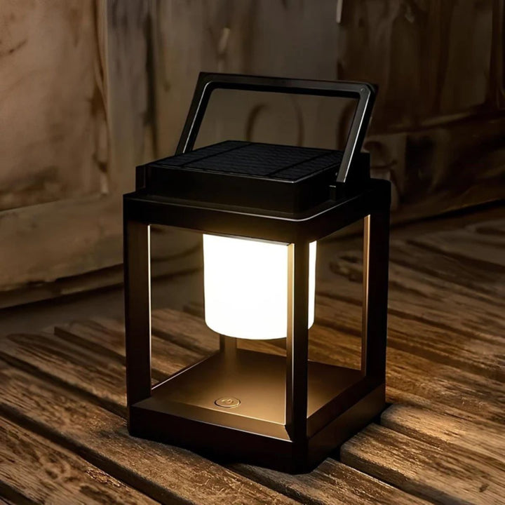 Portable Square Cube Frame Outdoor Solar Lantern