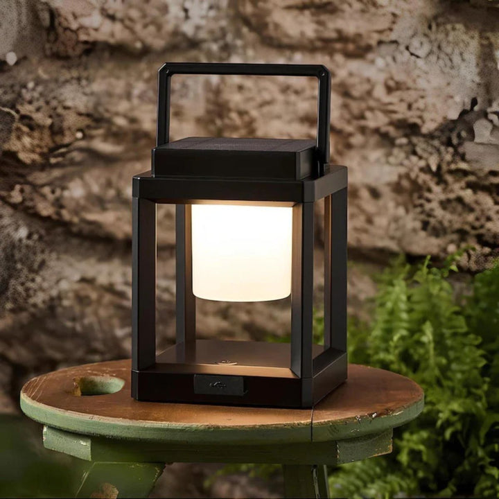 Portable Square Cube Frame Outdoor Solar Lantern