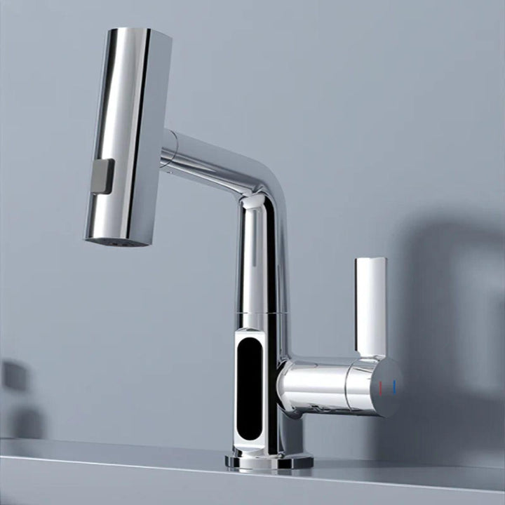 Pull Out Kitchen Sink Mixer Tap With LED Temperature Display