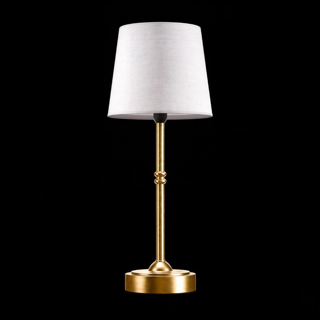 Rechargeable Cordless Table Lamp With Modern Fabric Shade