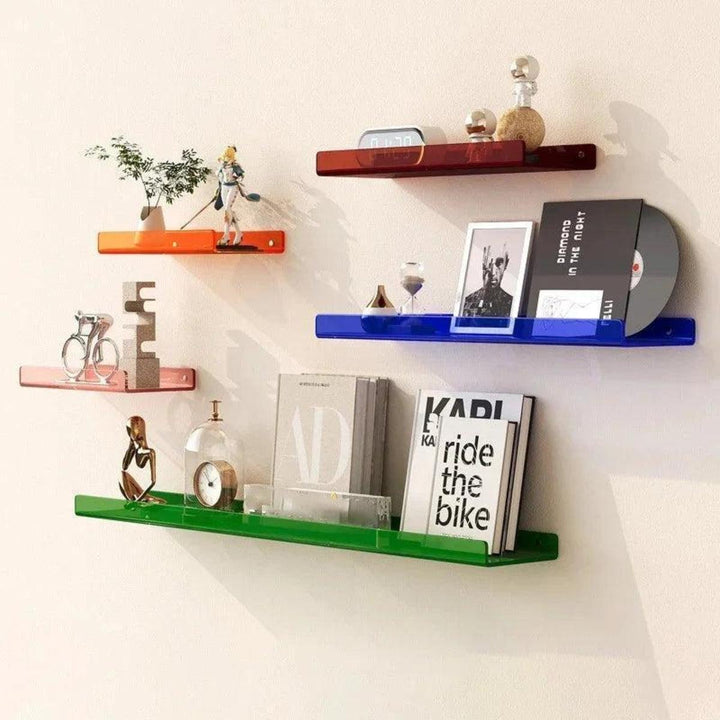 Retro Acrylic Floating Wall Shelf
