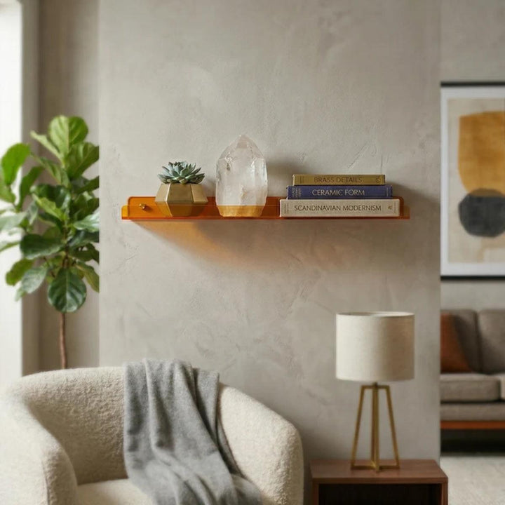 Retro Acrylic Floating Wall Shelf