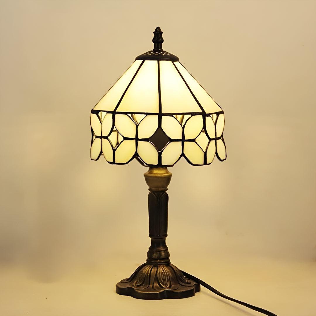 Retro Stained Tiffany Glass Table Lamp