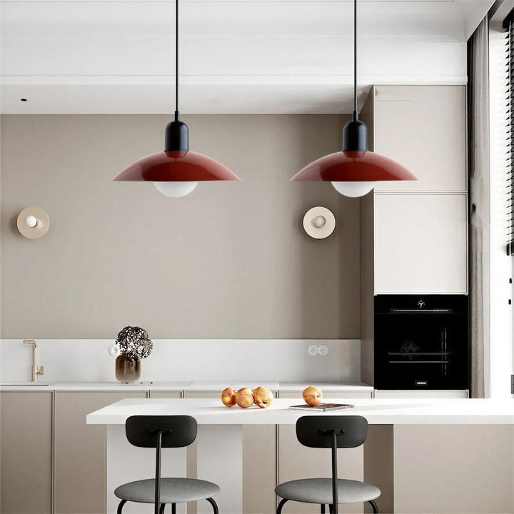 Retro Style Pendant Lighting Fixture With Adjustable Height Cables