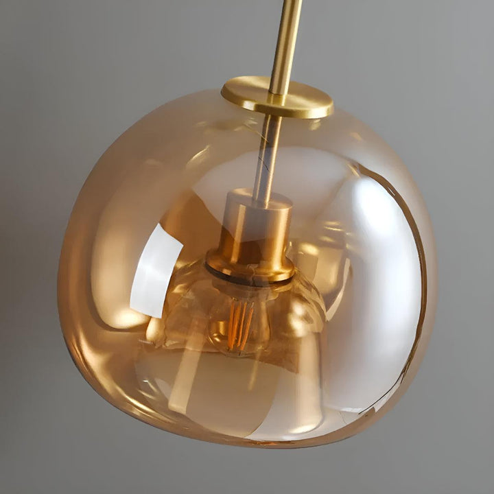 Retro Vintage Glass Globe Flush Mount Ceiling Light Fixture With Contemporary Style