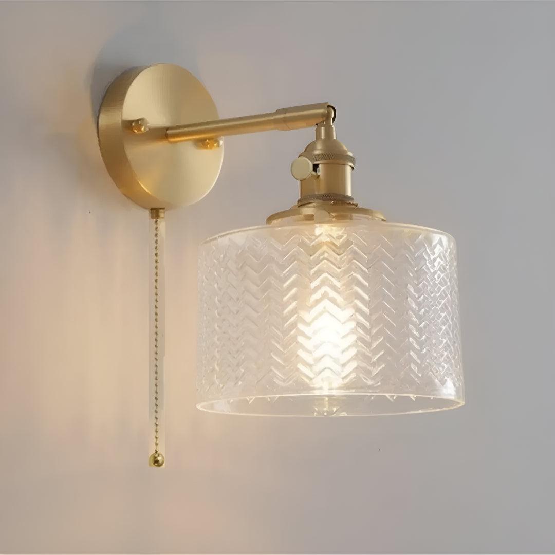 Retro Wall Light With Pull Chain For Reading