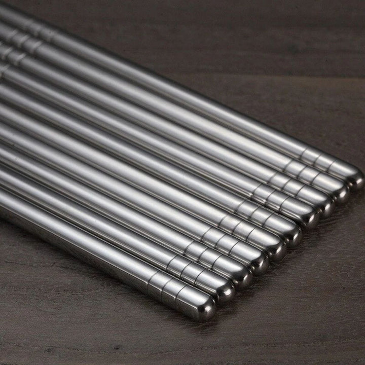 Reusable Stainless Steel Chopsticks Set of 5 Pairs