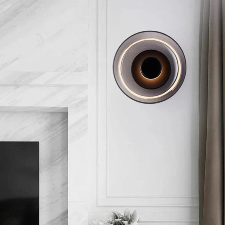 Round Circular Glass Shade Wall Sconce Light For Modern Homes