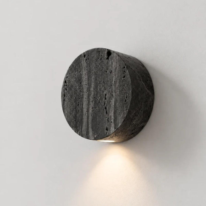 Round Stone Wall Sconce Light For Indoor Lighting