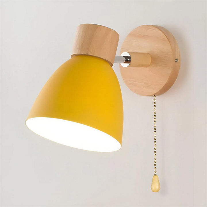 Scandinavian Bedside Wall Light With Integrated Pull Switch