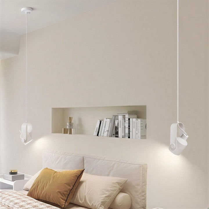 Scandinavian Pendant Light With Adjustable Swivel Spotlight Fixture