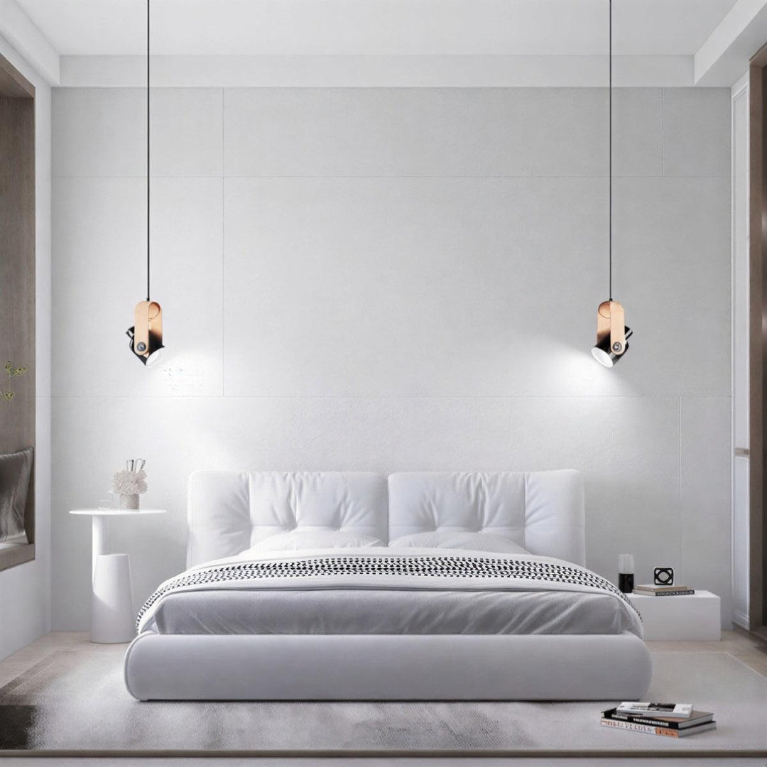 Scandinavian Pendant Light With Adjustable Swivel Spotlight Fixture