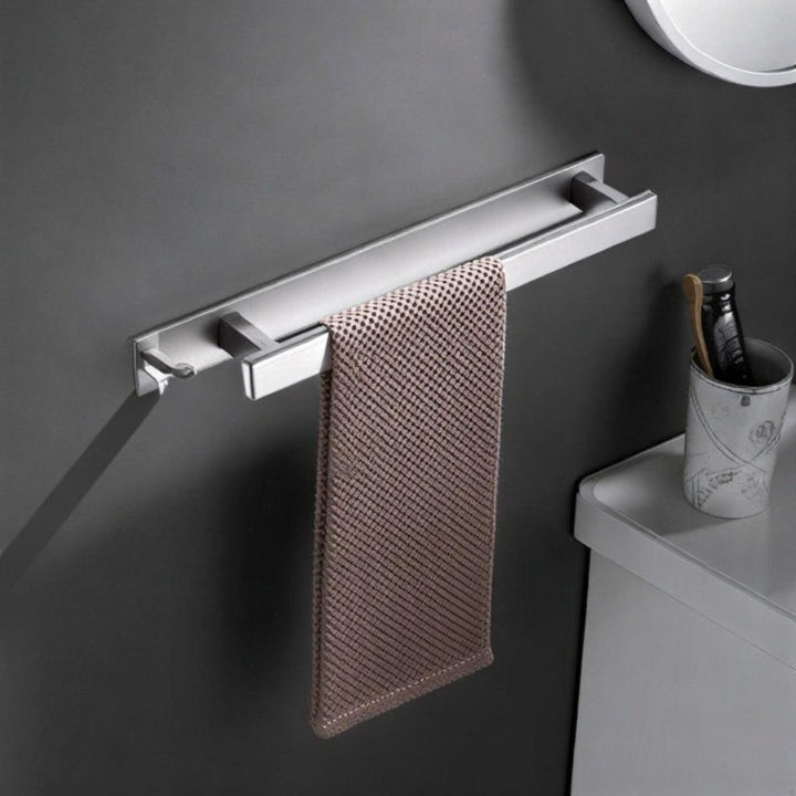 Self Adhesive Wall Mounted Bathroom Towel Rail Storage Organiser