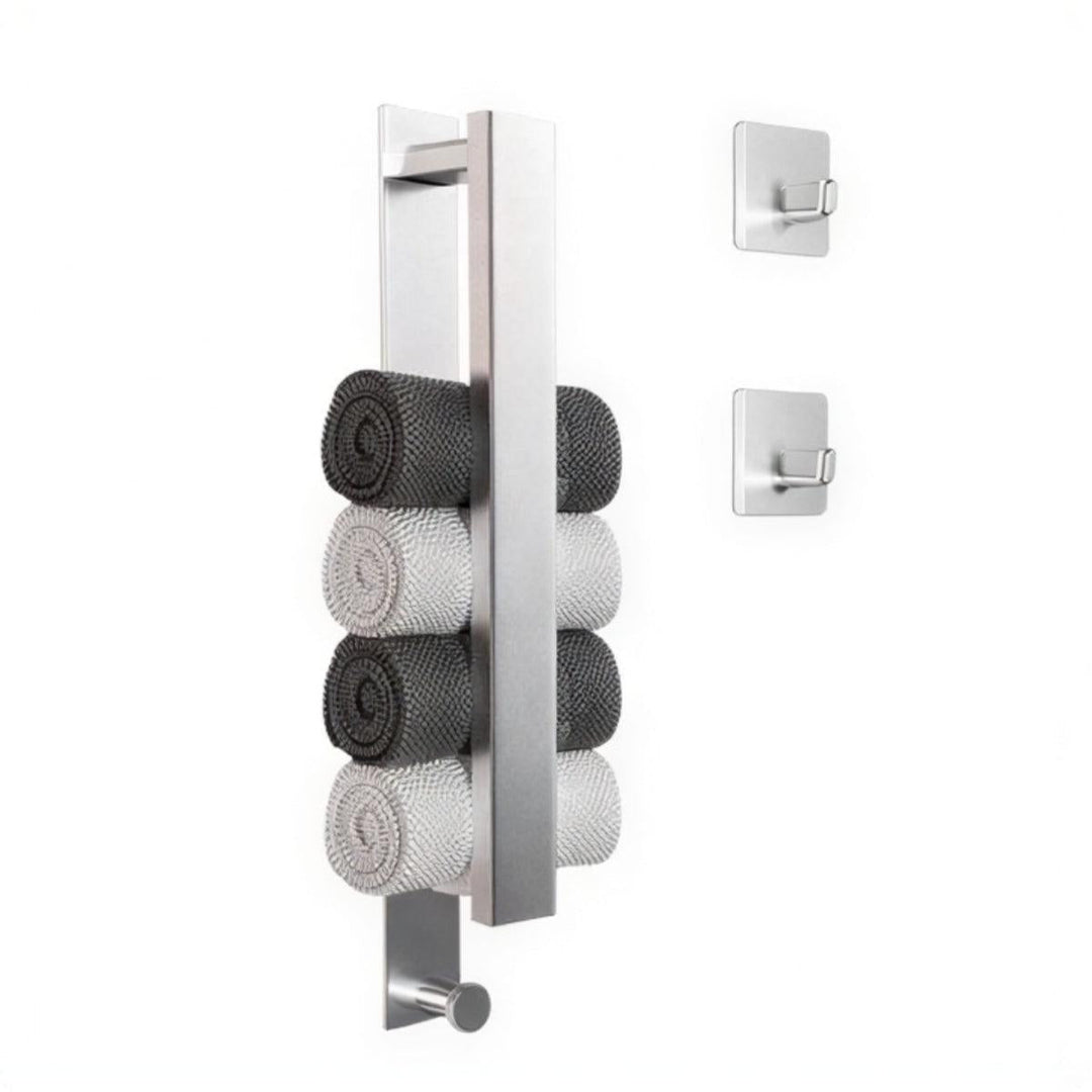 Self Adhesive Wall Mounted Bathroom Towel Rail Storage Organiser