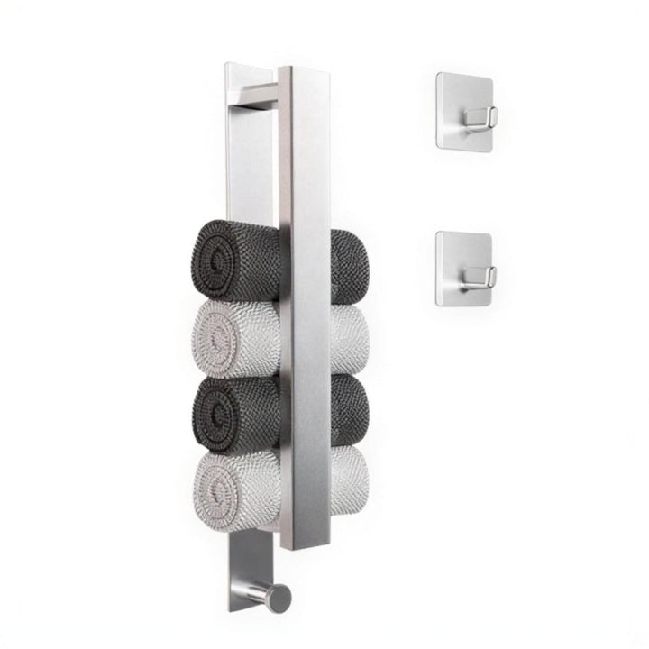 Self Adhesive Wall Mounted Bathroom Towel Rail Storage Organiser