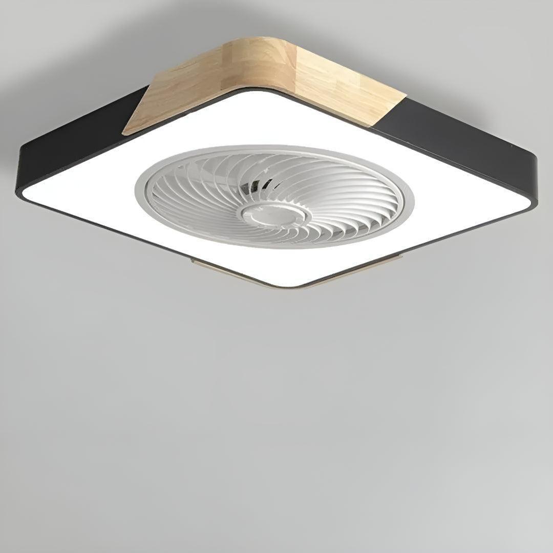 Silent Bladeless Semi Flush Ceiling Fan With Light And Remote Control