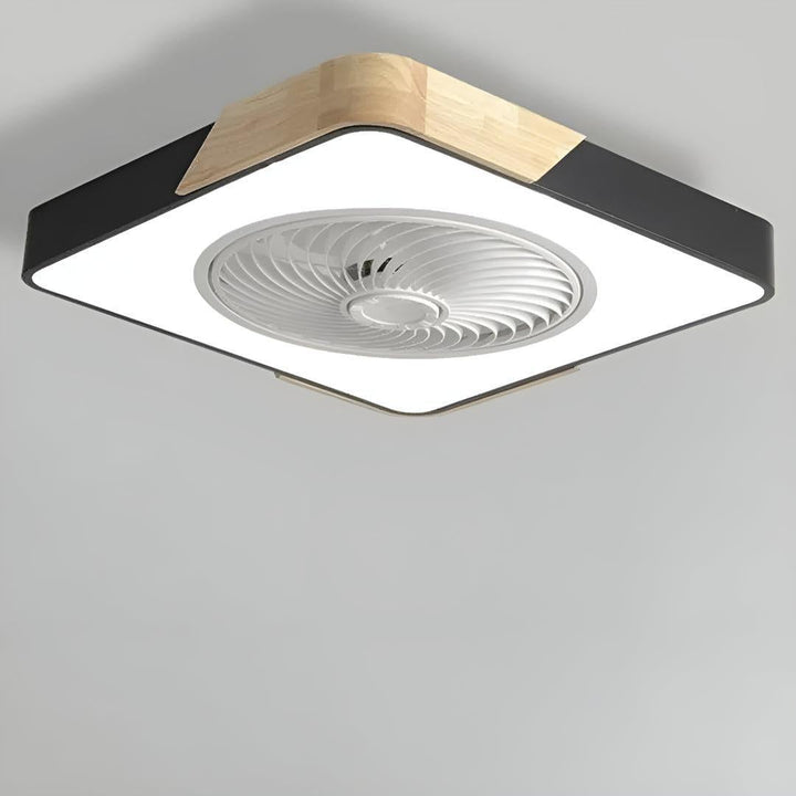 Silent Bladeless Semi Flush Ceiling Fan With Light And Remote Control